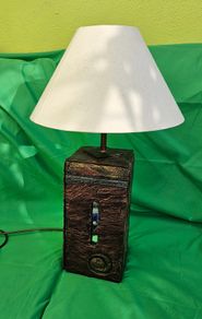 Rare Paul Barry "Slate of the Art" Brutalist Table Lamp - Handmade in Waterford (Unique/Collector's Piece)
