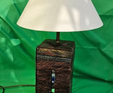 Rare Paul Barry "Slate of the Art" Brutalist Table Lamp - Handmade in Waterford (Unique/Collector's Piece)