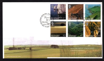 2005 Great Britain British Journey South West England Commemorative Stamps Addressed First Day Cover (FDC).