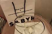 Chrome  contemporary candle holder