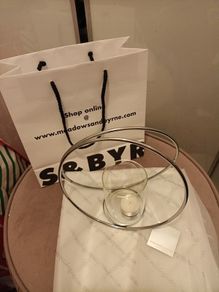 Chrome  contemporary candle holder