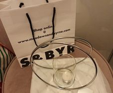 Chrome  contemporary candle holder