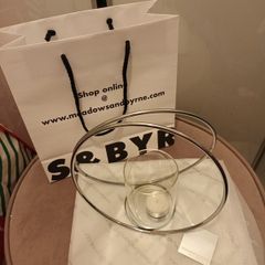 Chrome  contemporary candle holder