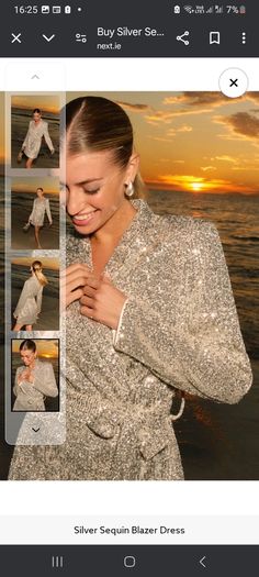 Next sequin blazer dress