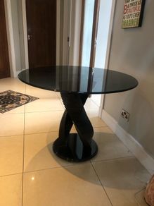 Glass dining room table