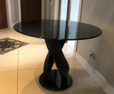 Glass dining room table