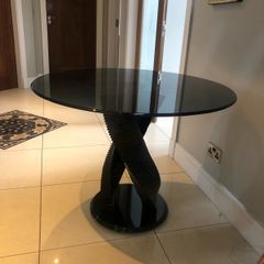 Glass dining room table