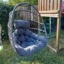 Foldable egg chair with cushion Image 2