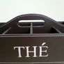 Brown leather french tea organiser Image 2