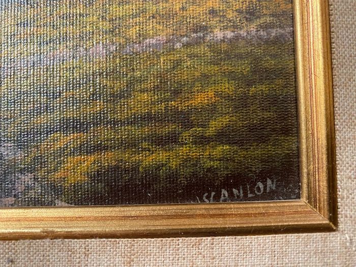 painting Benbulben painting a mountain in Co Sligo Ireland signed Scanlon bottom right