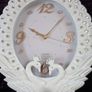 Beautiful Big, Oval Peacock Clock, pwo Image 2