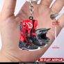 Motocross Boots Helmet Keychain Image 4