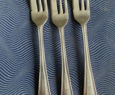 Made in Ireland - Vintage Newbridge Boxed Set of 6 Silver-Plated Pastry Forks