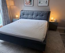 M&S Bedroom Furniture Set Bed, Bedside Lockers, Chest of Drawers, Curtains & Radiator Cover