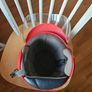 Vintage and quirky Suzuki safety helmet with visor. Image 4