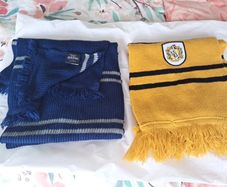 Two Harry potter scarves