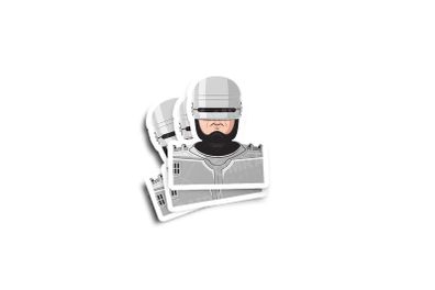 Robocop Murphy Glossy Stickers 2-Pack