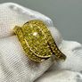 Diamond Yellow Diamond Ring in 18K Vermeil Yellow Gold Plated Sterling Silver. Image 2