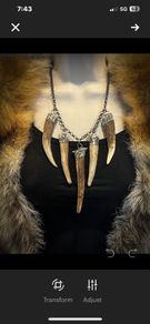 1 Cernunnos Gaelic God  Powerful Soldered Antler Tips Chain Necklace Celtic Mythology