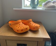 Orange Crocs (Men's UK 9, Women's UK 11)