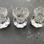 3 Vintage crystal candle holders Image 3