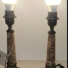 marble lamps x 2