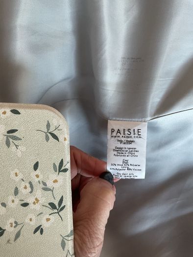 coat Paisie grey coat with tie belt oversized size 10
