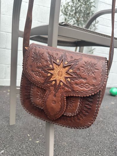 Hand Crafted Morrocan genuine leather satchel crossbody handbags