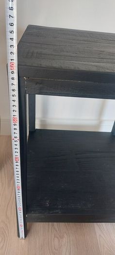 2x Black Side Tables / Bedside Lockers