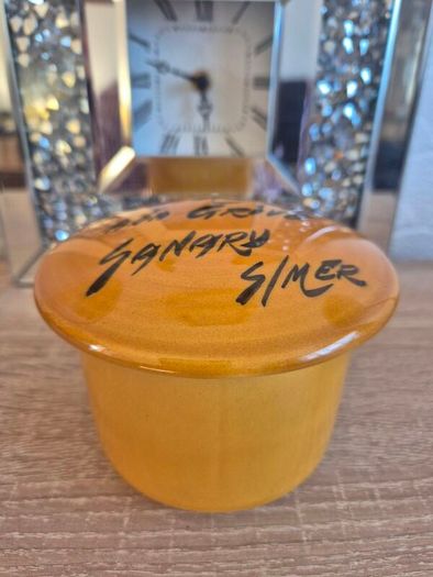 Vintage Vallauris Mid Century French Lidded Pot Signed Cera Gir