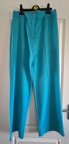 Women's Turquoise / Aqua Trousers Size 14