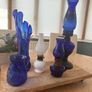 Vintage cobalt blue and Opaline glass Image 2