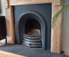 Bespoke Rustic Pine Fireplace.