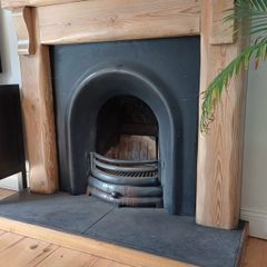 Bespoke Rustic Pine Fireplace.
