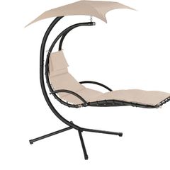 Hanging bed  with a  sun canopy