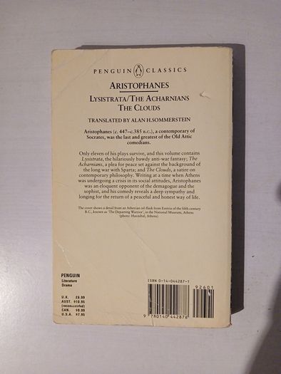 Lysistrata and other plays by Aristophanes