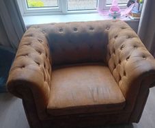 Rustic chesterfield Armchair