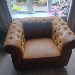 Rustic chesterfield Armchair