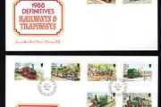 1988 Isle of Man Manx Railways and Tramways Low and Medium Values Definitive Stamps First Day Cover (FDC)