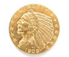 USA 1909 5 Dollars Gold Coin Indian Head