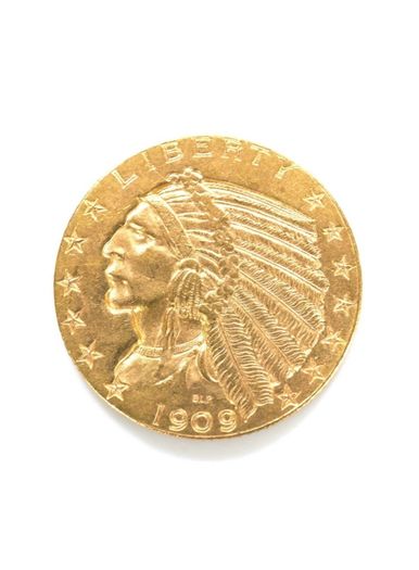 USA 1909 5 Dollars Gold Coin Indian Head