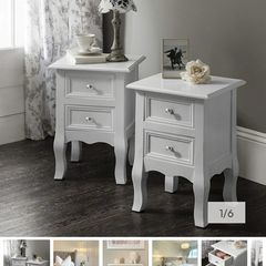 Bedside lockers x2 - Laura James - NEW