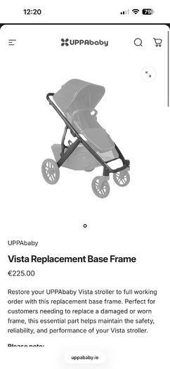 Uppababy V2 replacement frame