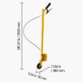 Heavy-Duty Line Marking Paint Wand with Wheels, Lightweight Ground Striping Applicator for Parking Lots, Sports Fields & Road Marking, Yellow Image 7