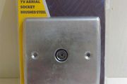 TV aerial brushed steel