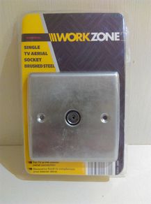 TV aerial brushed steel