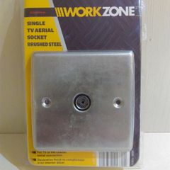 TV aerial brushed steel