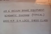 BR Warship Locomotive D800 Class  Schematic Braking system diagram ( Inc postage)