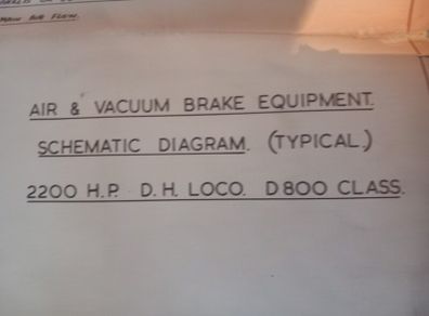 BR Warship Locomotive D800 Class  Schematic Braking system diagram ( Inc postage)