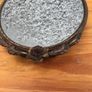 Brass framed ornate oval mirror Image 4